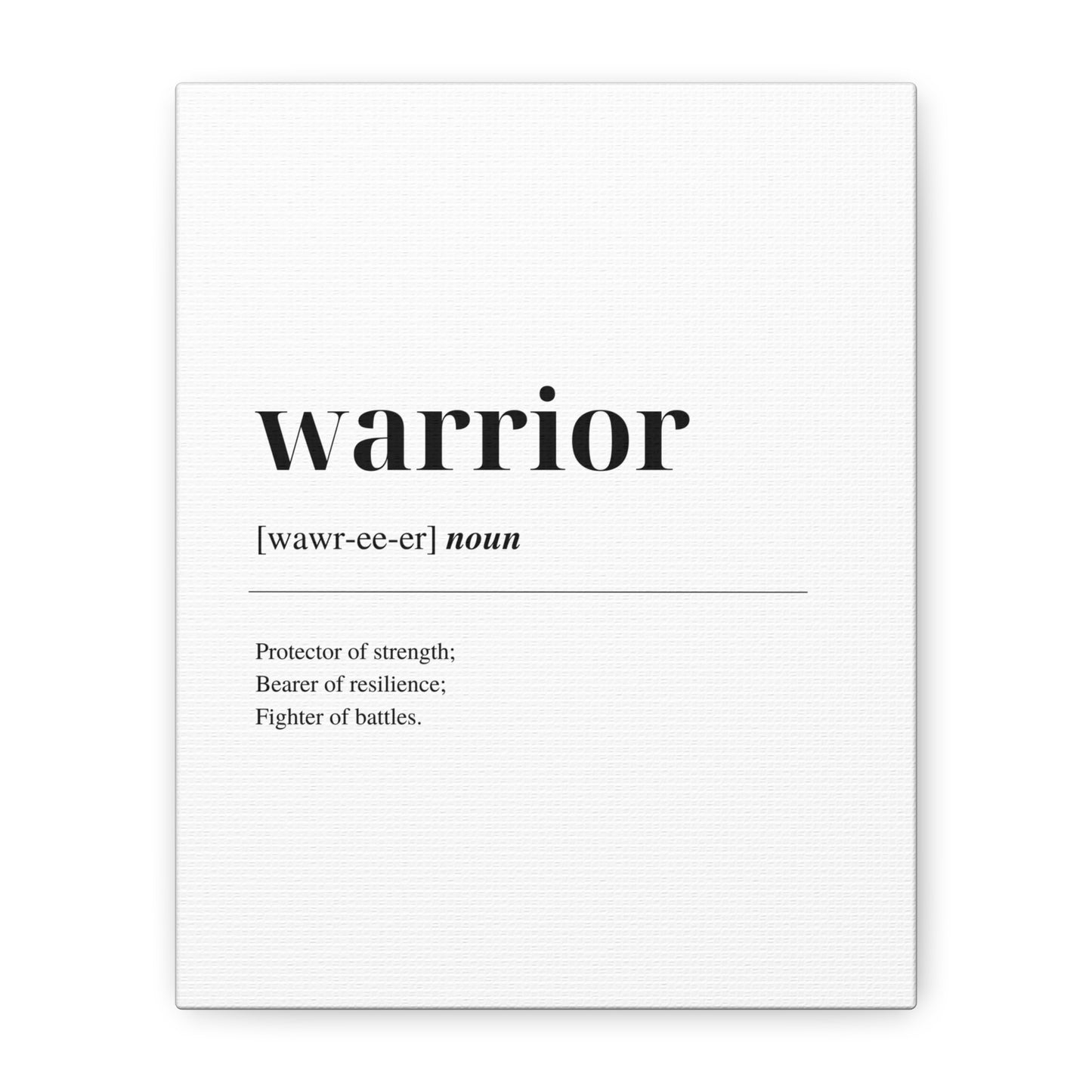 WARRIOR Canvas Art - capture your essence!